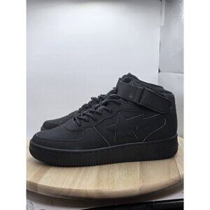 Authentic a bathing ape BAPE STA Foot Soldier black Suede mens size US 8 NEW